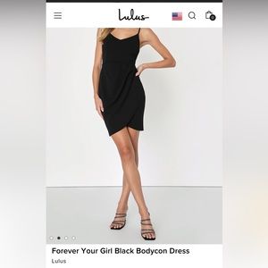 Tight black mini dress from Lulus size small